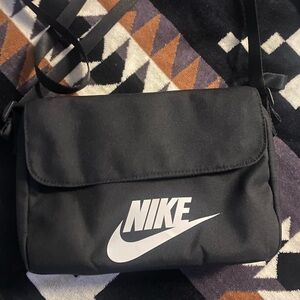 Nike Black and White Messenger Bag